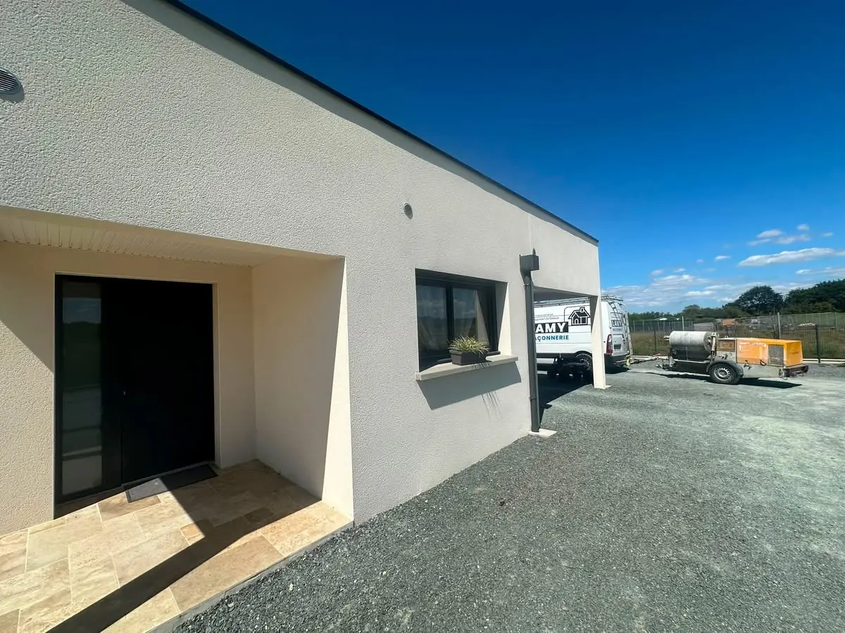 Enduit monocouche projeté par LAMY Maçonnerie dans la Manche